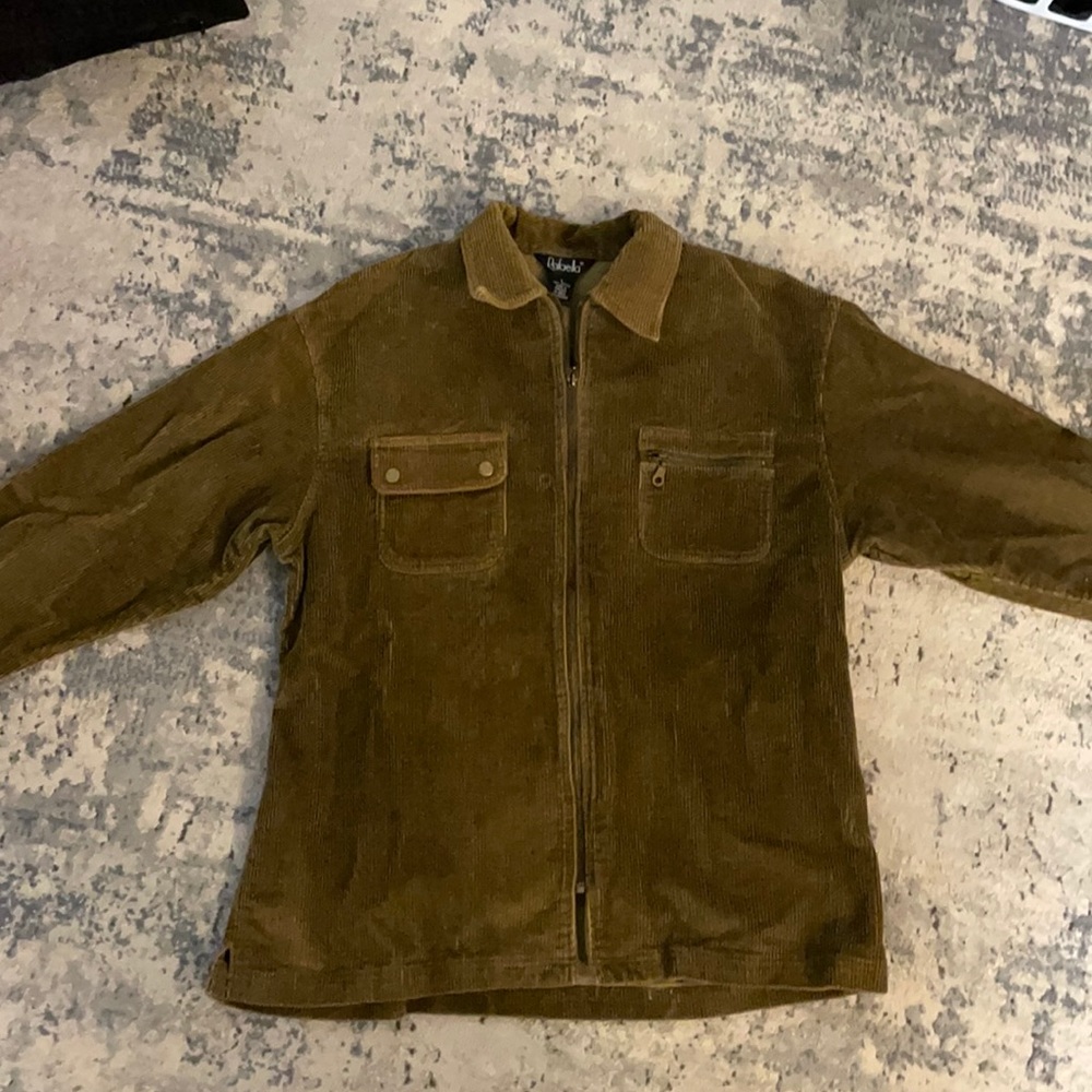 Vintage Green/Brown Corduroy Zip Up Jacket
